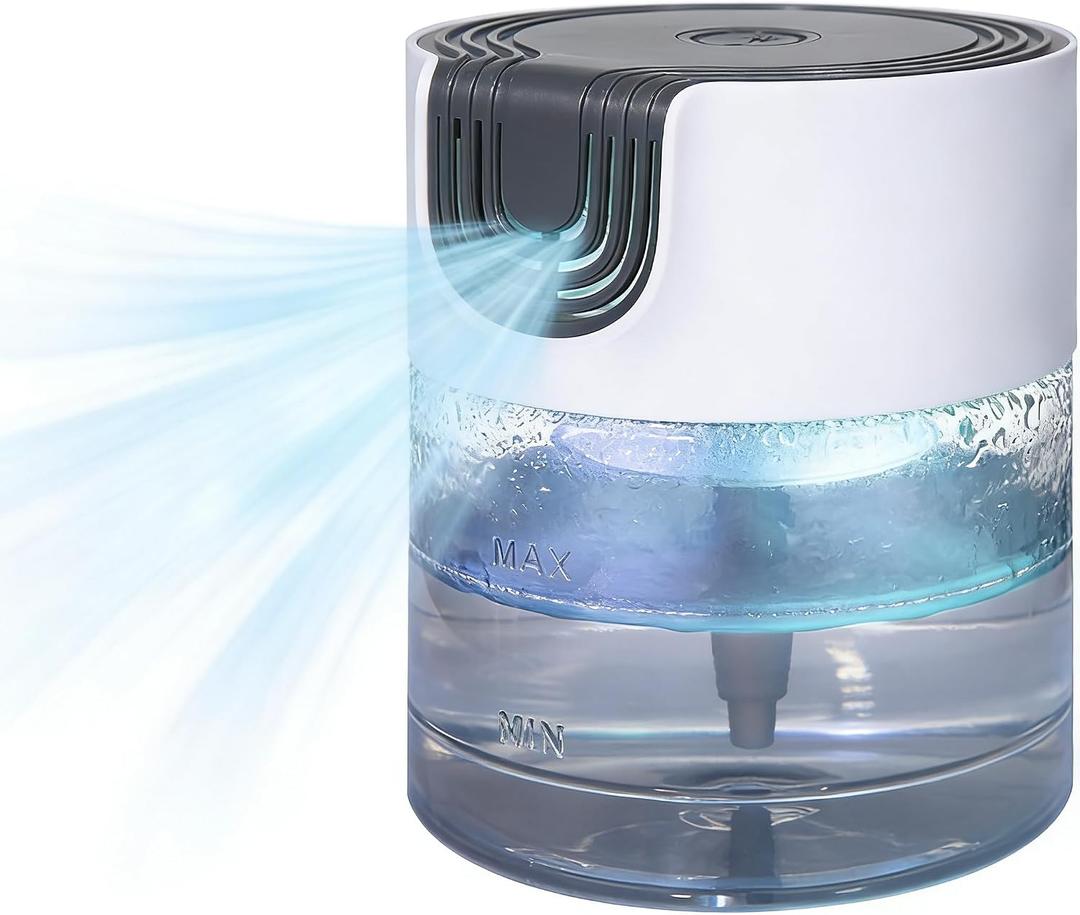 2026 Upgraded versionWater Air Purifier for Home, Variable Speed 1300ml Water Based Air Purifier Air Washer Humidifier Freshener for Smoke Essential Oil Aroma Diffuser with LED Night Light