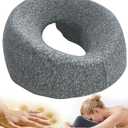 Face Down Pillow for Massage and Prone Sleeping, Breathable Memory Foam Face Cradle Headrest for Spa, Bed or Massage Table, Comfortable Stomach Sleeping Cushion for Relaxation