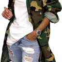 Naliha Women Casual Camouflage Jacket Military Anorak Long Sleeve Coat Outfit M