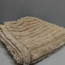 Faux Fur Striped Throw Pillow Covers Set of 2 Ultra Soft Shaggy Plush Pillow Cases Standard/Queen Size Decorative Fluffy Pillowcases Pillow Shams with Zipper Closure(Standard,Cream White)