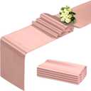 BDDC Rose Gold Table Runner 12x108 Inch - 24 Pack Satin Table Runners, Smooth Table Runner for Party Wedding Banquets Birthday