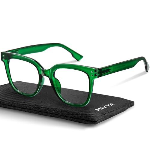 miyya Blue Light Glasses for Women & Men – Oversized UV & Blue Light Blocker Chunky Frames, Stylish Eyewear Accessories