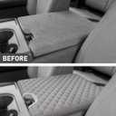 Sinvanho Center Console Armrest Cover for 2015-2025 Ford F150 F250 F350 F450 F550 with 40/20/40 Jump Seat, PU Leather Middle Console Cover Seat Box Lid Protective Cover Cushion Pad, Truck Accessories