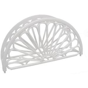 3 Pack 7" Napkin Holder - Fan Design 12 Pieces / White
