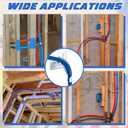 20 Pack 3/4 Inch Pex Tubing Bend Support Mounting Plate Fits 3/4" Nominal Pex Pipe (7/8" Actual Od), Galvanized Metal, Provides 90 Degree Turns