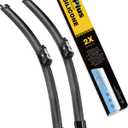 5 PLUS Silicone Windshield Wipers 26 and 19 Inch Replacement For TESLA Model 3 2025 2024 2023-2017 Model Y 2025 2024 2023-2020 Automotive Replacement Windshield Wipers With Water Repellent (26"+19"(Top Lock Narrow))