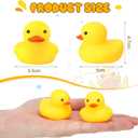 400 Pcs Mini Rubber Ducks Bulk, 2.17 x 1.97 x 1.85 Inch Float Tiny Baby Shower Rubber Duck, Small Rubber Duck, Preschool Bath Toy Rubber Duck Party Decoration Fun Squeak Small Duck Pool Toy (Yellow)
