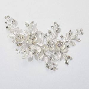 SWEETV Silver Rhinestone Bridal Hair Comb for Wedding, Hair Accessory Headpiece for Women, 1 Count (2.Silver)