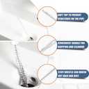 35.5inch Drain Clog Remover(1pcs), 25inch Drain Snake Hair Remover(6pcs)  Cleaning Brush(2pcs), Hair Catcher Drain Auger Cleaner Tool Set For Toilet, Kitchen Sink, Bathroom Tub, Sewer, 9 Pack