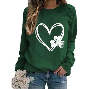 Irish Lucky St Patricks Day Sweatshirts Womens Vintage Leprechaun Graphic Tees (Medium)