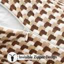MIULEE Pack of 2 Outdoor Throw Pillow Covers Decorative Farmhouse Square Waterproof Pillows for Tent Patio Garden Balcony Sofa, 18x18 Inch Brown