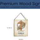 YCYD Christian Decor He is risen Hallelujah Matthew 28:8 Wood Sign, Cross Theme Decorative Sign, Wall Art Wooden Hanging Sign Decor, for Office Bedroom Living Room Home Decoration 10x8 Inch