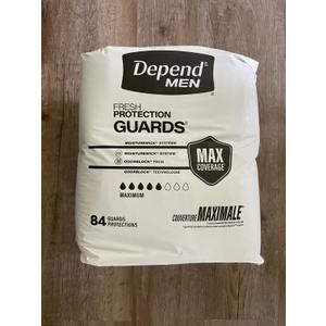 Depend Men fresh protection guards diapers 84 pack x2