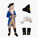Morph George Washington Costume Kids, George Washington Costume for Boys, President Costume for Boys Size M