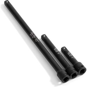 Bates- Impact Extension Bar Set, 3/8" Drive, 3 Pack, 3", 5", 10", 42 CrMo Steel, 3/8 Impact Extension Set
