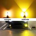 PHINLION 9006 Yellow Fog Light Bulbs 3800 Lumens Super Bright HB4 9006LL LED Bulb Replacement for Car Truck SUV Fog Lights or DRL Lamps, 3000K Golden Yellow, Pack of 2