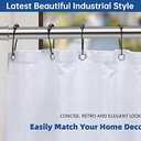 BRIOFOX Industrial Shower Curtain Rod - Never Rust Non-Slip 43-72 Inch 304 Stainless Steel, Brushed Nickel