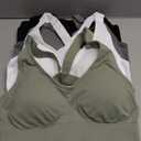 Evercute Sports Bra for Women Padded Medium Support Criss Cross Strappy Bras Seamless High Impact Yoga Exercise Athletic Bras L