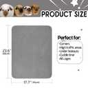 Guinea Pig Cage Liner, 4 Pack - Washable, Reusable, Leakproof Fleece Bedding Pads for Small Animals with Anti-Slip Bottom - for Midwest Kitchen/17''X23'' Area, Gray