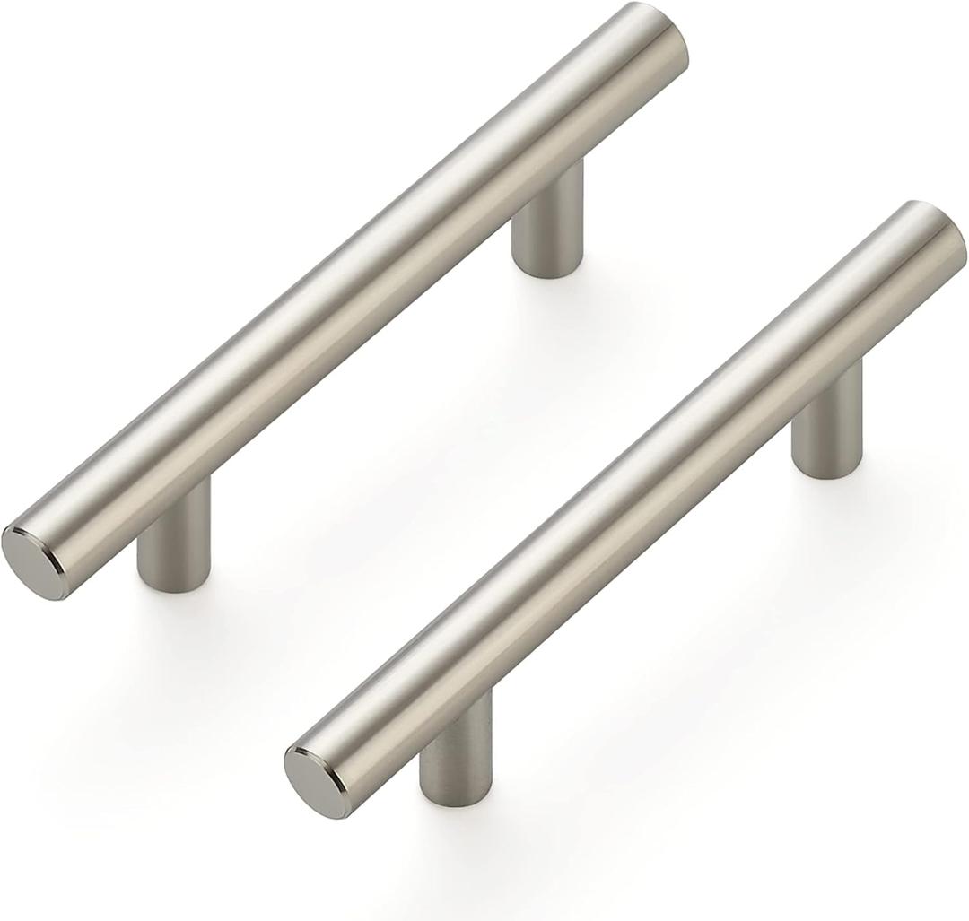 Ravinte 10 Pack 5'' Cabinet Pulls Brushed Nickel Stainless Steel Kitchen Drawer Pulls Cabinet Handles 3" Hole Center