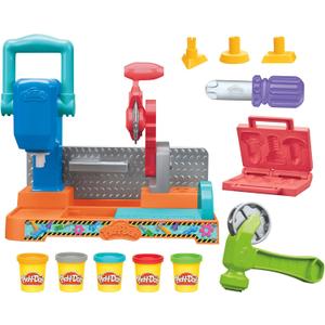 Play-Doh Stamp & Saw Tool Bench Playset, Construction Toys for Boys & Girls 3 Years & Up, Kids Arts & Crafts
