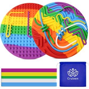 Sensory Board for Kids Durable Silicone Sensory Activity Board Sensory Toys for Kids with Autism, ADHD, Anxiety & StressToddlers Calming Travel Essentials Fidget Toy for Kids 3+ & Adults