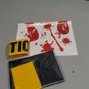 8 Pieces Crime Scene Decorations Including Body Silhouette Caution Barricade Tape Evidence Markers and Bloody Footprint Sticker Evidence Party Decorations for Halloween Home Wall