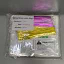 400 PCS 3" x 5" Thick Clear Cello Treat Bags Durable Plastic Cellophane Bag With Ties Packing Bakery Popcorn Cookies Candies Lollipop Treat Poly Bags