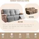 Genina 100% Waterproof Recliner Sofa Covers for 3 - Cushion Couch - Non - Slip, Washable Pet - Friendly Furniture Protectors. Ideal for Homes with Kids & DogsLight Grey