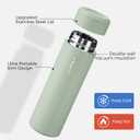 UpgradedExllena Small Insulated Water Bottle 12 oz/350ml Mini Insulated Water Bottle for Hot & Cold Drinks, Perfect Small Water Bottle for Travel, Purse, (Sage Green)