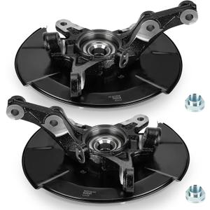 Front Right and Left Steering Knuckle & Wheel Bearing Hub Assembly Fit for Honda Civic 2006 2007 2008 2009 2010 2011, without Si MUGEN Si Model, Replace for 698-450, 698-451, Left Side and Right Side