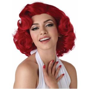 California Costumes, Hollywood Glamour, Wig Red, One Size
