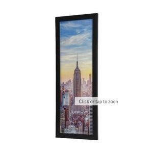 Frame Amo 8x24 Black Modern Picture Or Poster Frame, 1 Inch Wide Border, Smooth Wrap Finish, Acrylic Face