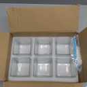 Set of 6 Square Glass Vases 3" x3" x 3", Clear Flower Vases for Centerpieces, Candle Holder for Wedding Party Events, Home Decor