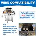 SafBbcue Grill Replacement Parts Kit for Tray for Electactic 3-Burner Propane Gas Grill, Porcelain Steel Heat Plates and Grill Burners for Electactic G31PRO Replacement Parts