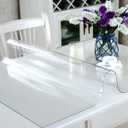 Royhom Clear Table Protector 20 x 72 Inch, 2mm Plastic Table Cover | Durable & thick, heat resistant to 176F, easy wipe clean, food safe, stainproof, Waterproof PVC Desk Mat fits any table
