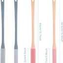 OWIIZI Toe Cleaning Brush 15.7" Foot Scrubber in Shower with Long Handle Silicone Foot Brush Soft Skin Exfoliation Lotion Applicator for Foot Seniors,Elderly, Men and Women 2Pack