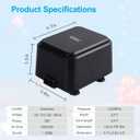 hygger Quiet <30dB Aquarium Air Pump, Adjustable Low Decibel Oxygen Fish Tank Pump 2 Air Outlets Ultra Silent Powerful Aerator Pump with Accessories Max 80GPH/160GPH/255GPH(5W, Up to 150Gallon)