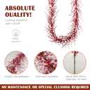 idyllic 6 Ft Valentine's Day Pink & Red Flower Wreath Decorations, Artificial Floral Garland with Bendable Stems for Front Door Mantel Table Bedroom Wedding Decor