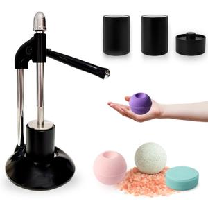 Black Bath Salt Ball Press MachineDIY Bath Bomb ToolBath Salt Ball Maker with 3 Set MoldsDIY for RoundSurprise Bath Bomb BallShower Steamers
