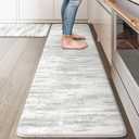 KIMODE Kitchen Mats Cushioned Anti Fatigue, Abstract Grey Farmhouse Kitchen Rugs Sets of 2, Non Slip Kitchen Mats for Floor, Padded Kitchen Floor Mat for Sink Laundry Desk 17"x59"+17"x29"