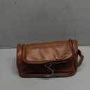 Elviros Toiletry Bag for Mens PU Leather Travel Organizer Kit with Hanging hook, Large Water-resistant Toiletries Bathroom Shaving Bags, Gift For Men (Brown) (Large (Pack of 1))