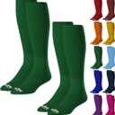 Rawlings | 2 Pair | Athletic Socks | Baseball/Softball | Multiple Sizes/Colors (Medium, Dark Green)