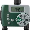 Orbit Programmable Digital Hose Watering Timer - 2 Outlet - Battery Powered - with LCD Screen - Built-in Rain Delay - Water-Resistant - 58910