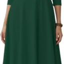 FENJAR Womens Fit and Flare Cocktail Dress Elegant 34 Sleeve Wedding Guest Work Formal A Line Dresses US, Alpha, X-Large, Regular, Regular, A-Green