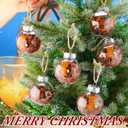 Giegxin 12 Set Funny Christmas Ornaments 2025 Kit Reindeer Poof Ball Prank Xmas Hanging Fillable Ball Ornament DIY Funny Hilarious for Home Christmas Tree Party Decor, 2.36 Inch