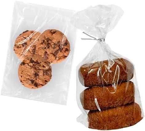 Set of 5 Pack, the florist Supply Shop by DecoWraps Individual Heat Seal Treat Bags | 6 x 10 In Clear Goodie Wraps for Party Favors | Candy Bags | 200 Count