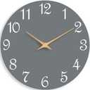Roymnie Wall Clock 12 Inch, Modern Wall Clocks Battery Operated, Silent Non Ticking Clock Decorative for Living Room, Office, Bedroom, Home, School (Gray)
