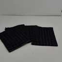 Homaxy 100% Cotton Terry Kitchen Towels(Black, 20 x 28 inches), Checkered Designed, Soft and Super Absorbent Dish Towels, Large 4 Pack (Black)