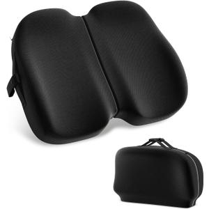 A-Pce Foldable Travel Seat Cushion-with Built-in HandlesMemory Foam Cushions for Relief of Lower Back, Sciatic, Butt and Tailbone Pain-for Home & Office Use, Perfect for Travel or Driving-Black, 46*44*8cm